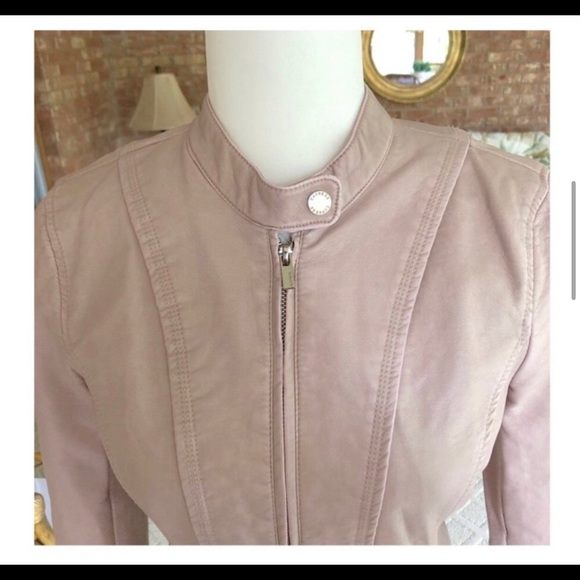 Express Blush Faux Leather Jacket XS - Picture 5 of 9